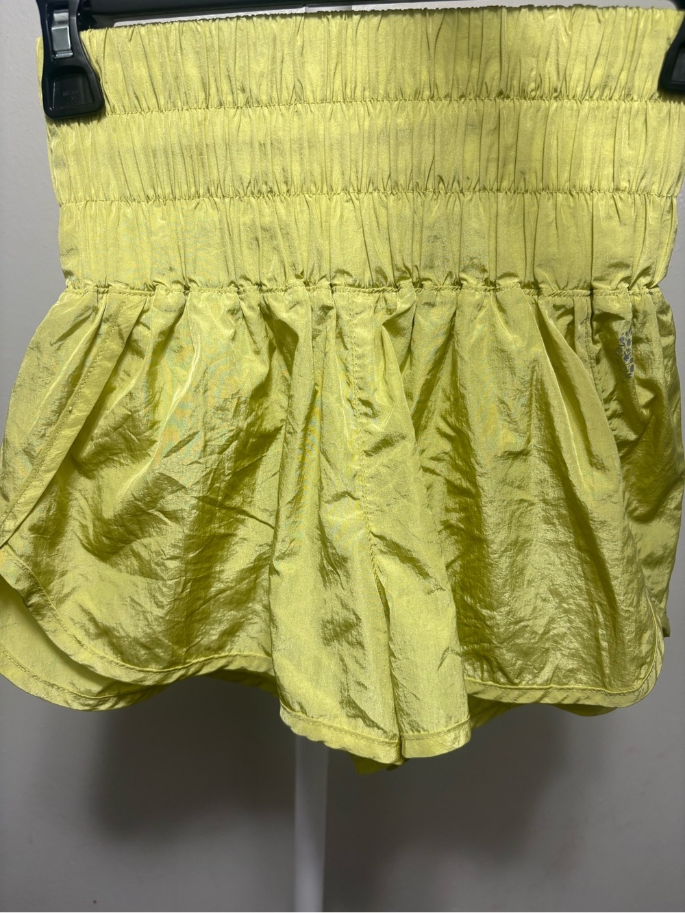 FP Movement by Free People Olive Green Mini Skirt with Ruffle Hem